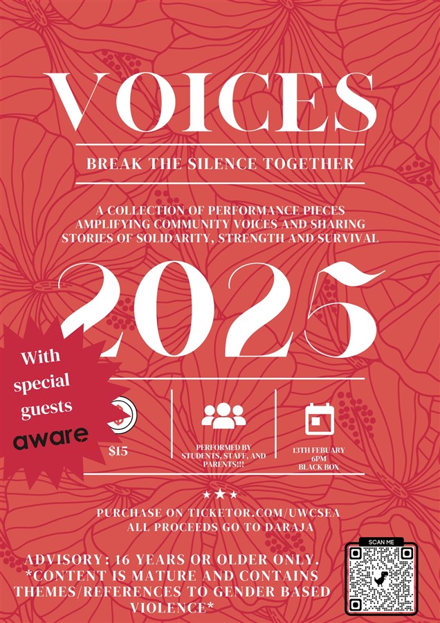 Get Information and buy tickets to Voices HS Theatre Production in Collaboration with VOWS, Daraja and Aware on UWCSEA Ticket Hub