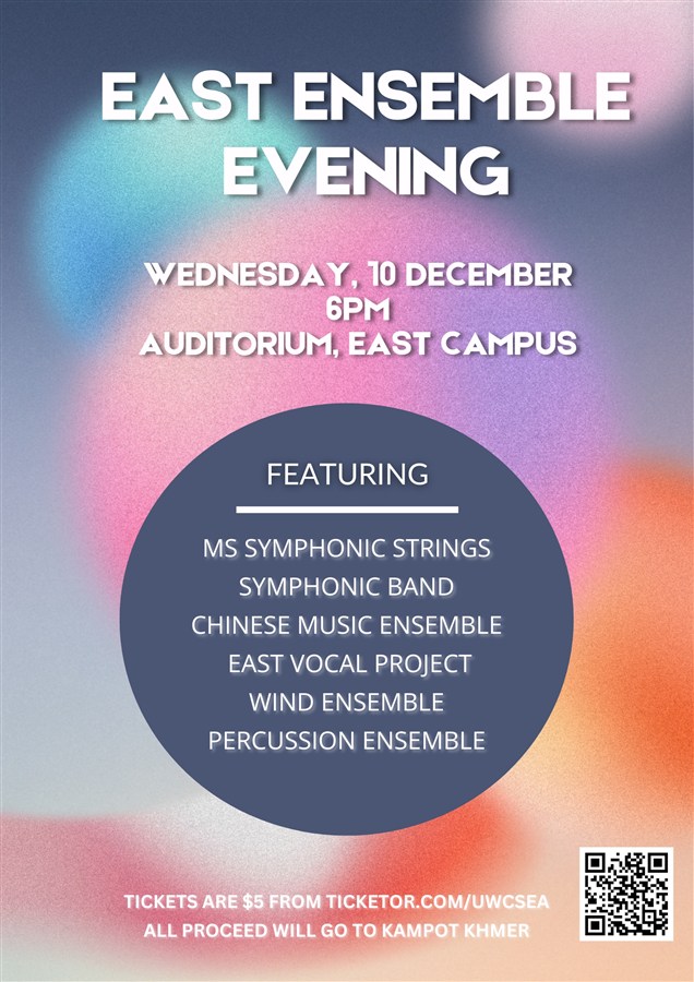 Get Information and buy tickets to East Ensemble Evening East Music on UWCSEA Ticket Hub