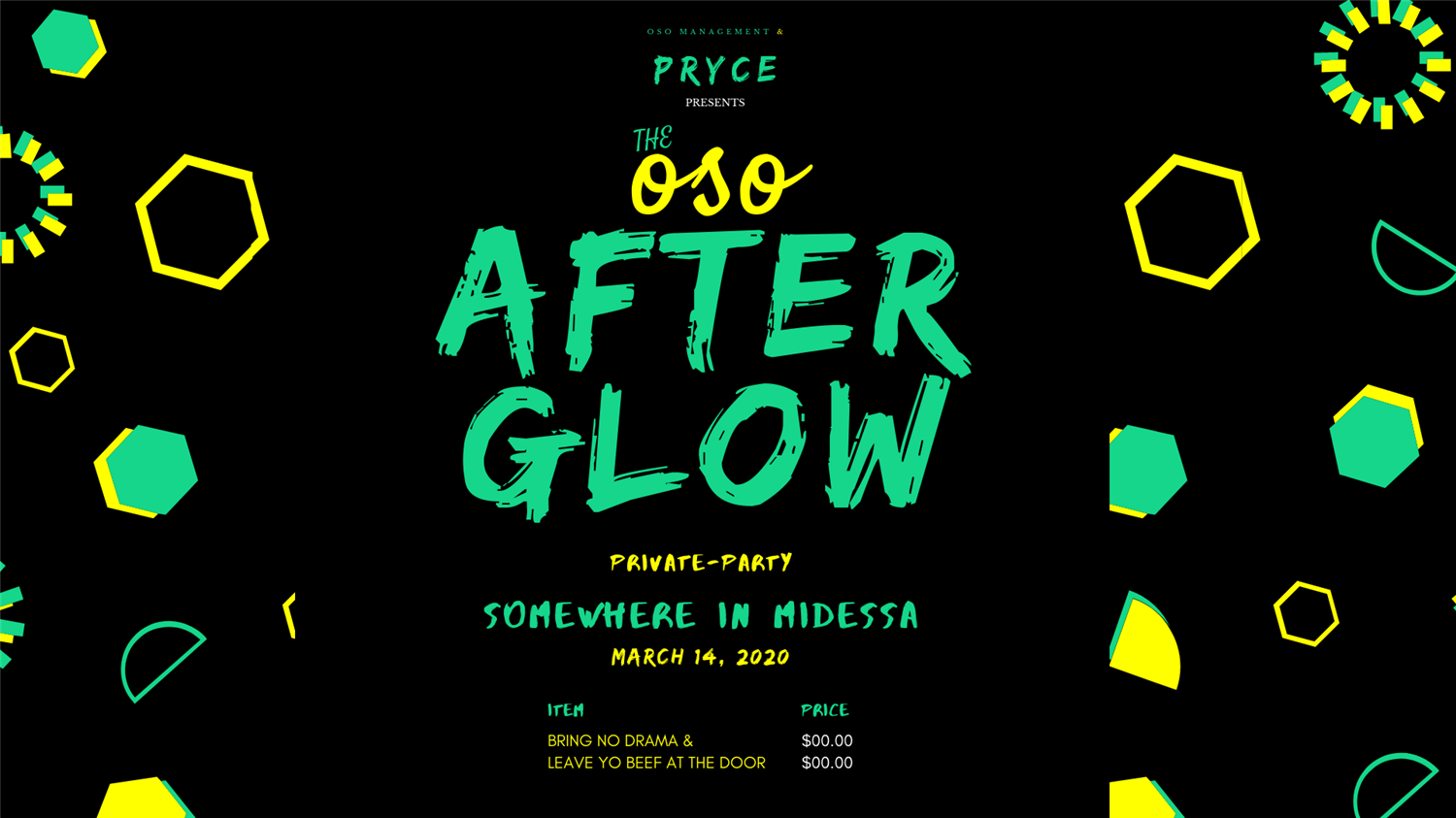 THE OSO AFTER GLOW PRIVATE-PARTY image