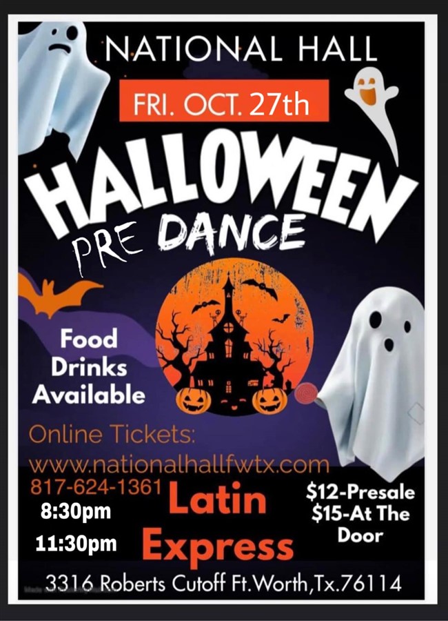 Get Information and buy tickets to Latin Express Halloween Dance  on National Hall Fort Worth