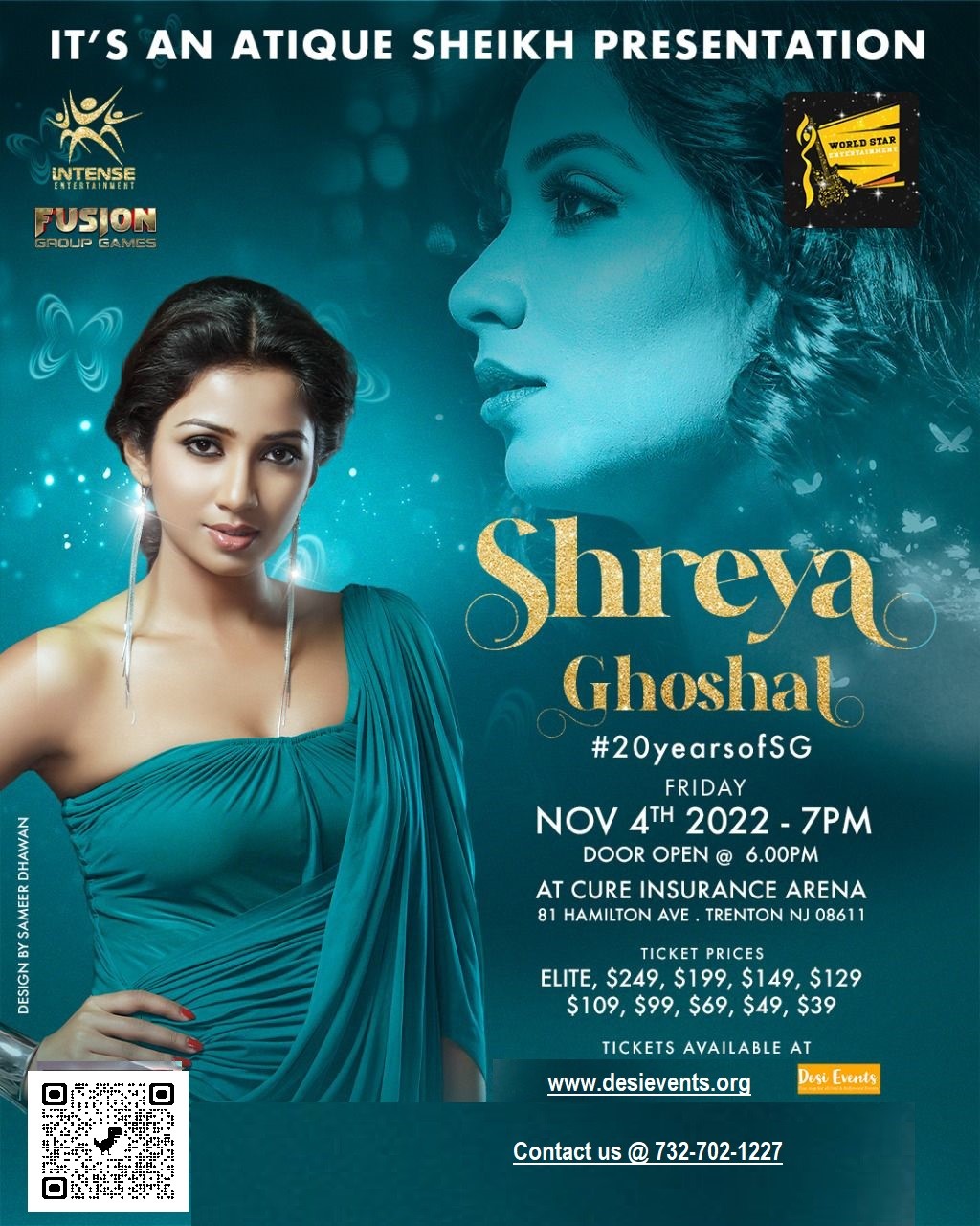 Shreya Ghoshal Live In Concert November 4 2022 Cure Arena Trenton NJ image