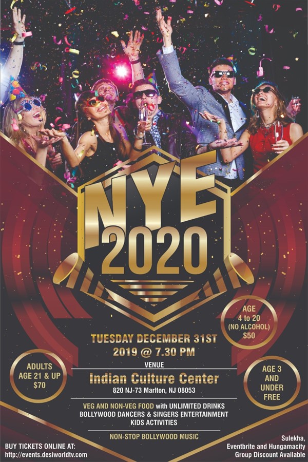 New Year Party @ Indian Cultural Center (Archived)