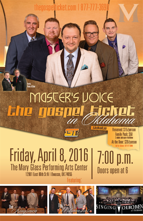 Get Information and buy tickets to The Gospel Ticket in Oklahoma Master