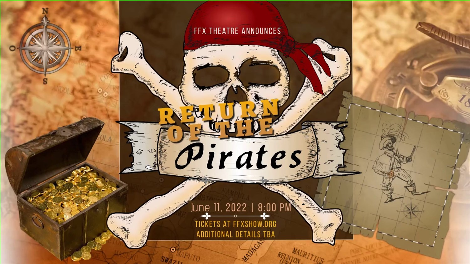 Return of the Pirates to FFX Sneaky Sneak Midweek Peek! on Jun 15, 20:00@FFX Theatre - Pick a seat, Buy tickets and Get information on Family Fun Xperience tickets.ffxshow.org