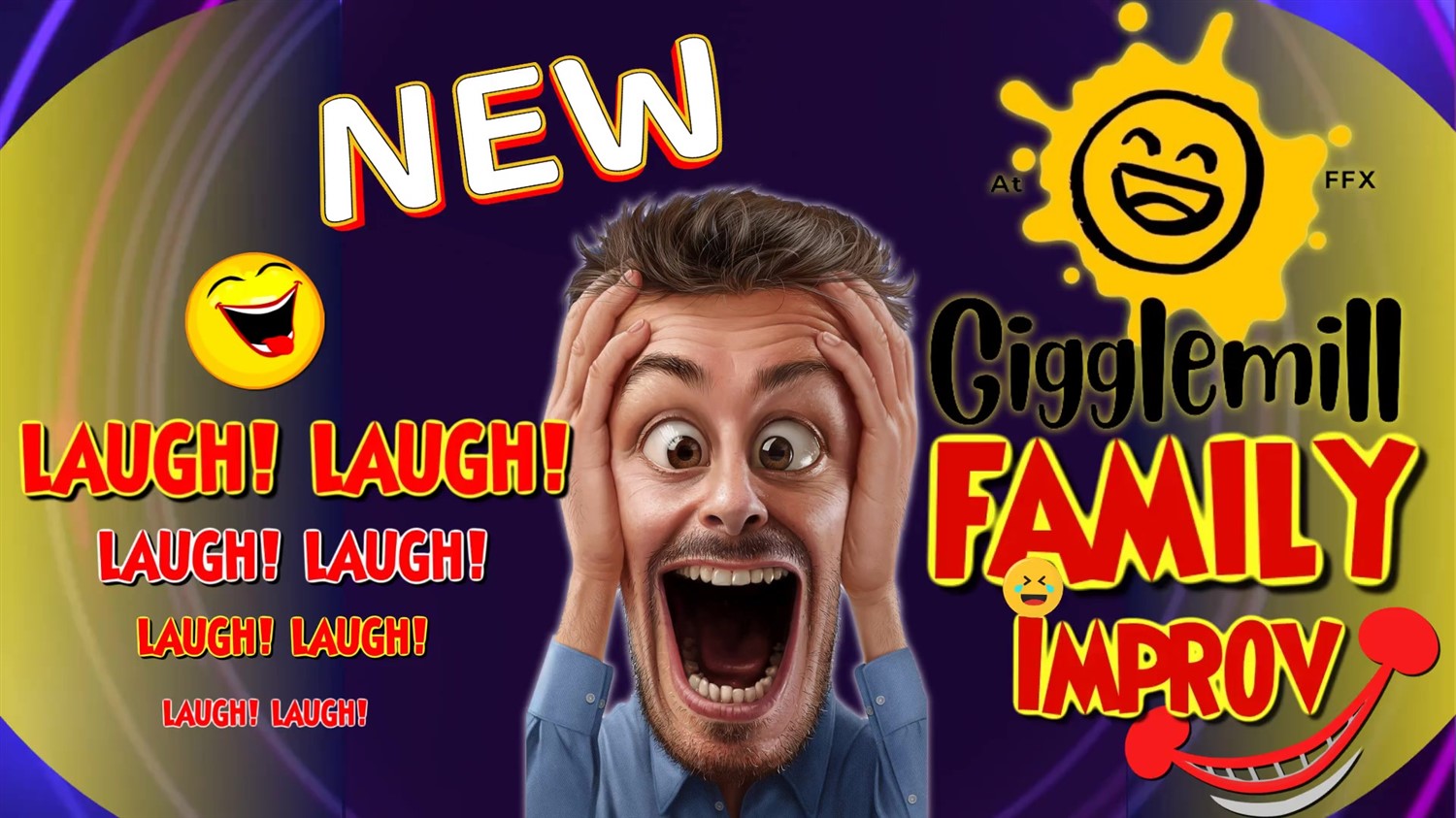 GIGGLEMILL - FAMILY IMPROV SHOW New Xperience for all ages - join in the fun! on mars 25, 19:00@FFX Theatre - Choisissez un siège,Achetez des billets et obtenez des informations surFamily Fun Xperience tickets.ffxshow.org