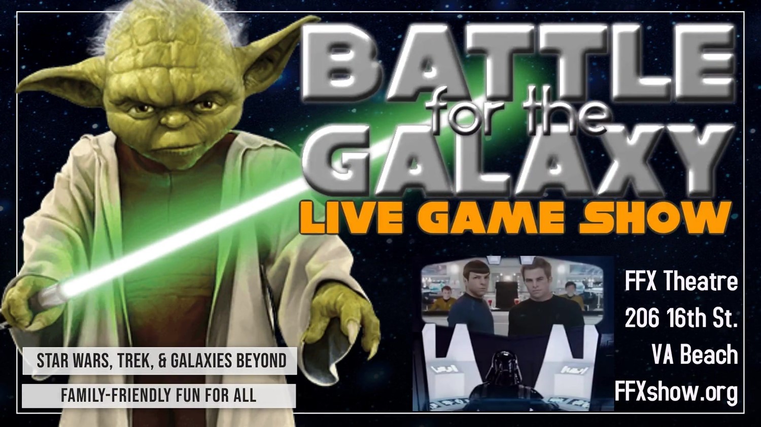 Battle for the Galaxy: LIVE SCI-FI GAME SHOW  on Mar 08, 19:00@FFX Theatre - Buy tickets and Get information on Family Fun Xperience tickets.ffxshow.org