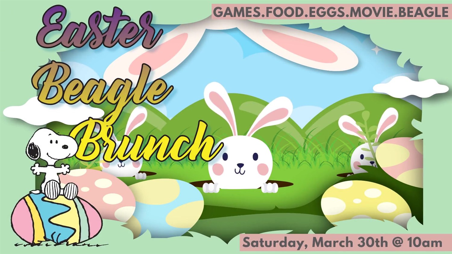 BRUNCH WITH THE EASTER BEAGLE Limited Spaces! on Mar 30, 10:00@FFX Theatre - Buy tickets and Get information on Family Fun Xperience tickets.ffxshow.org