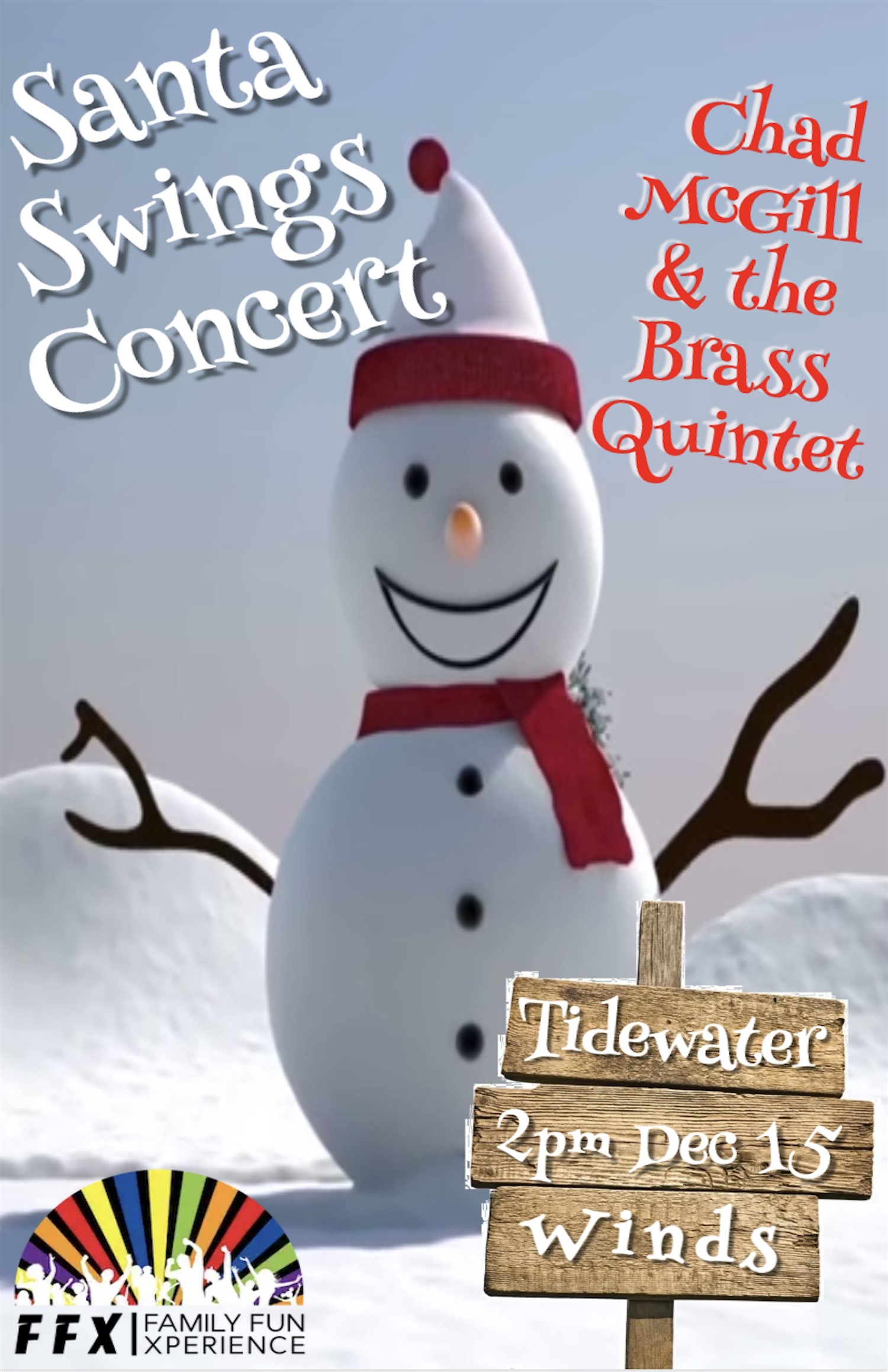 Get information & buy tickets to Santa Swings featuring the TIDEWATER WINDS BRASS QUINTET directed by Chad McGill on Dec 15, 14:00 @FFX Theatre