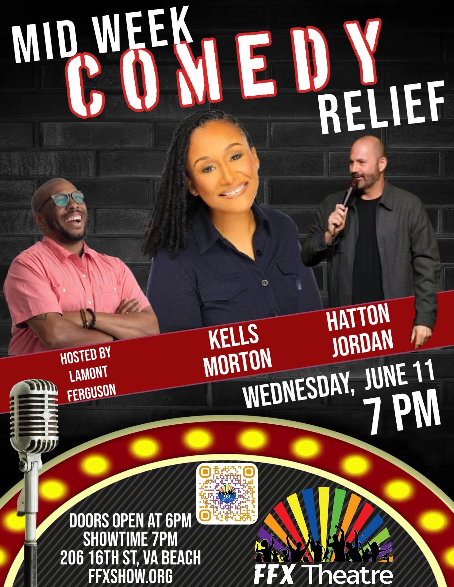 Get information, pick a seat & buy tickets to MID-WEEK COMEDY RELIEF Hosted by Lamont Ferguson on Jun 11, 19:00 @FFX Theatre | Family Fun Xperience