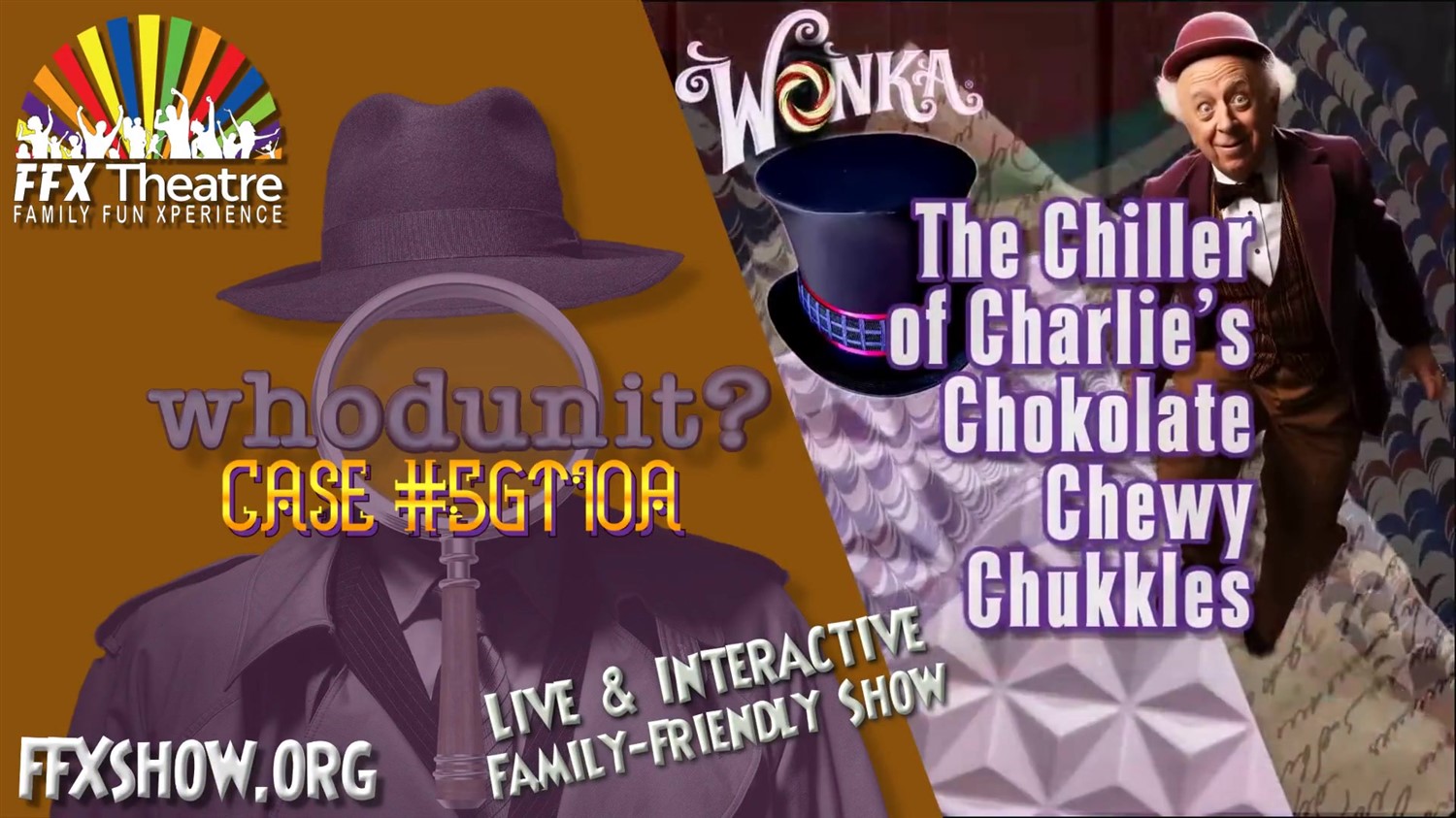 WHODUNIT MYSTERY SHOW: Chiller of Charlie’s Chokolate Chewy Chukkles image