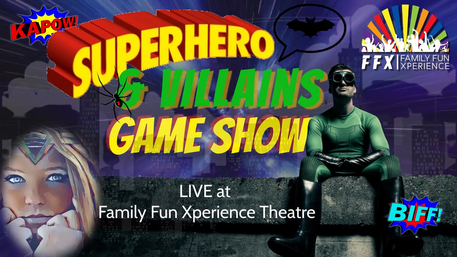 SUPERHEROES & VILLAINS LIVE GAME SHOW! image