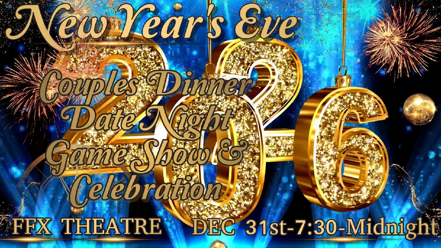 Couples NEW YEARS Dinner + Show + Celebration! image