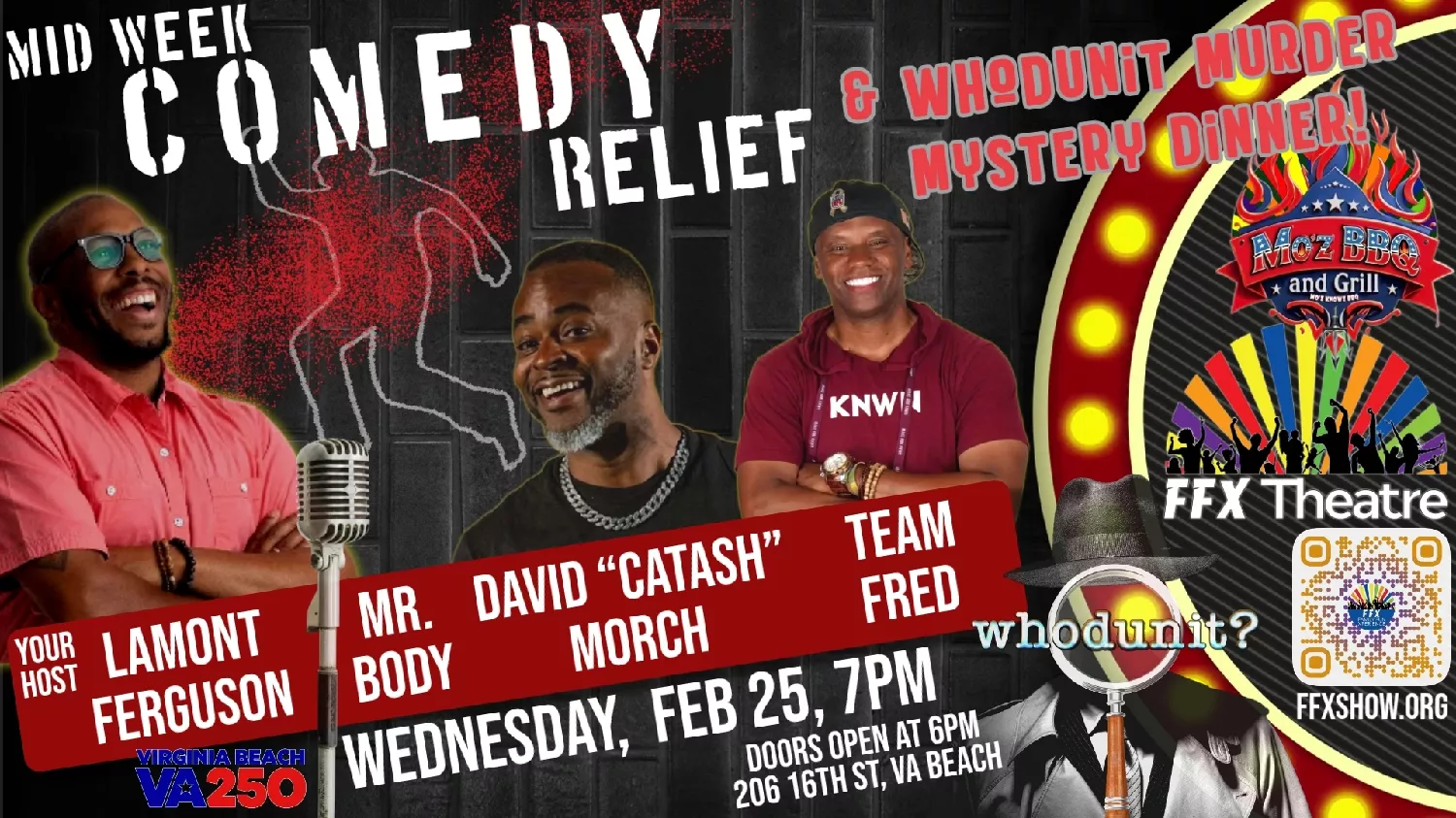 MIDWEEK COMEDY RELIEF & WHODUNIT MURDER MYSTERY image