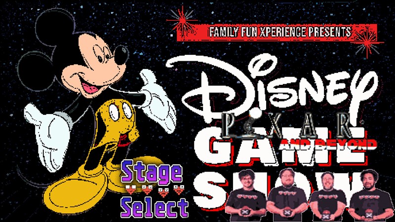 Get Information and buy tickets to Disney Pixar & Beyond Live Game Show! 8-bit EDITION with FREE Stage Select Band Single Release Party on Family Fun Xperience