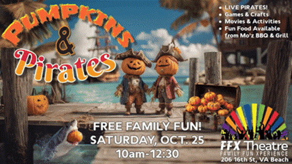 Get Information and buy tickets to Pumpkins & Pirates @ FFX Theatre Free Family Fun on Family Fun Xperience