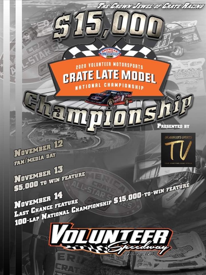 (Friday) 2020 Volunteer Motorsports Crate Late Model National Championship