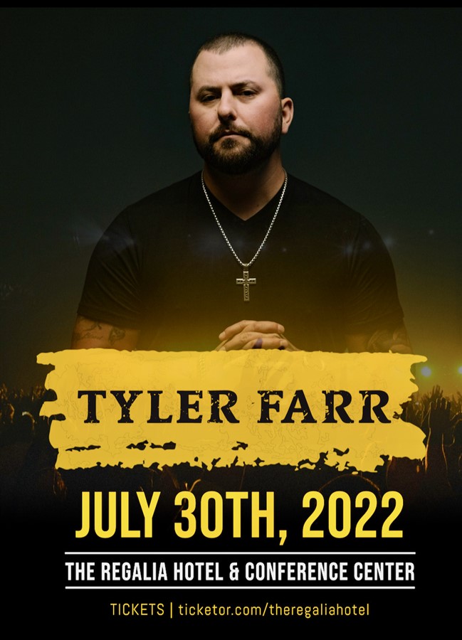 Get Information and buy tickets to TYLER FARR  on theregaliahotel.com