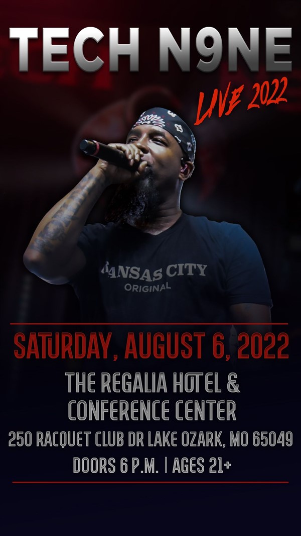 Get Information and buy tickets to TECH N9NE  on theregaliahotel.com