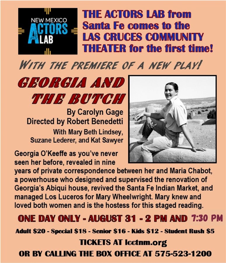 Get Information and buy tickets to Georgia and the Butch  on Las Cruces Community Theatre