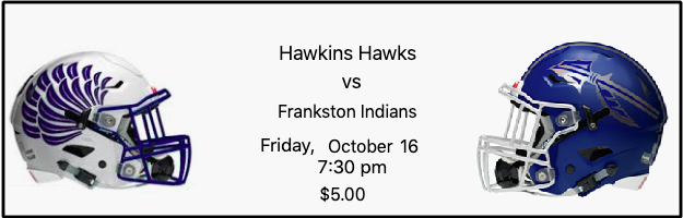 Hawkins Hawks vs Frankston Indians