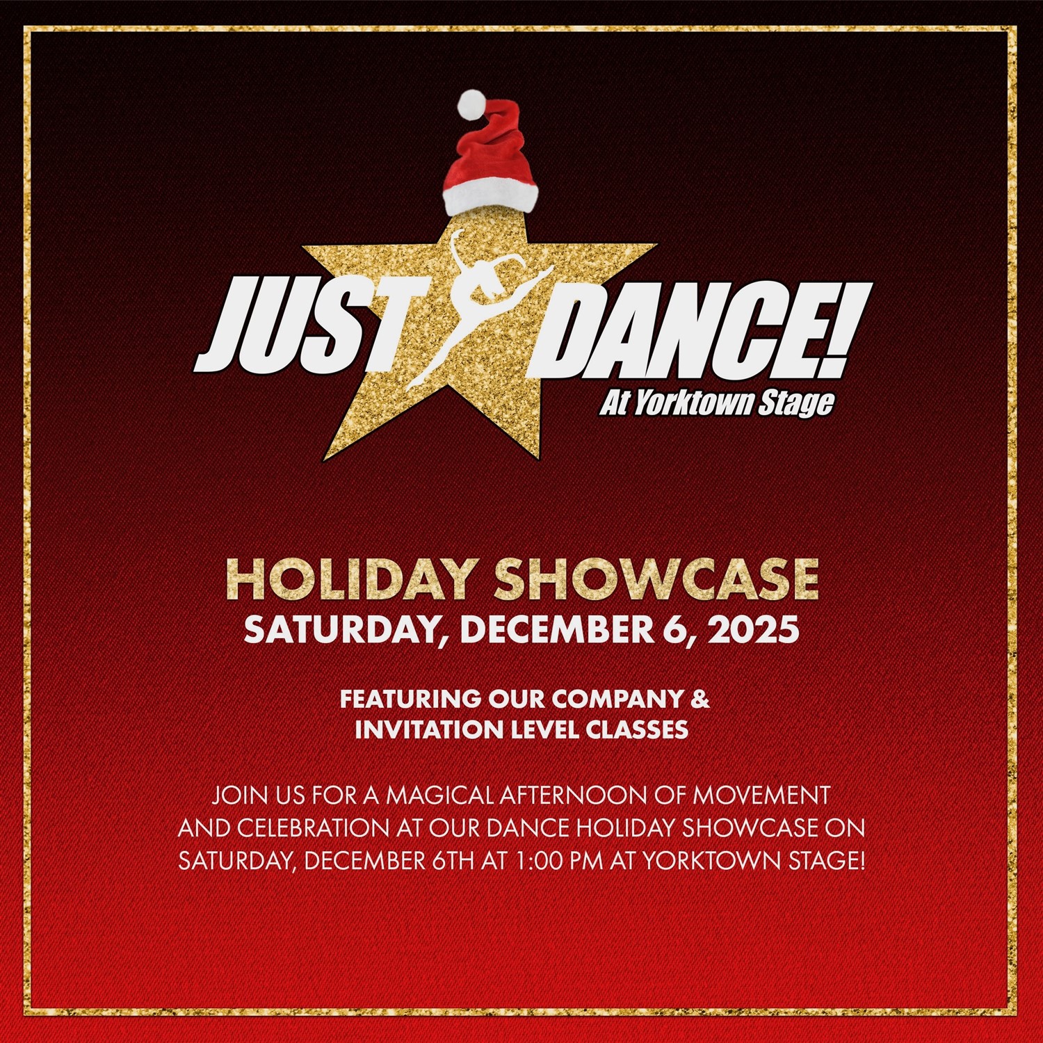 Get information, pick a seat & buy tickets toHoliday Showcase  on Dec 06, 13:00 @Yorktown Stage 2023 | Yorktown Stage