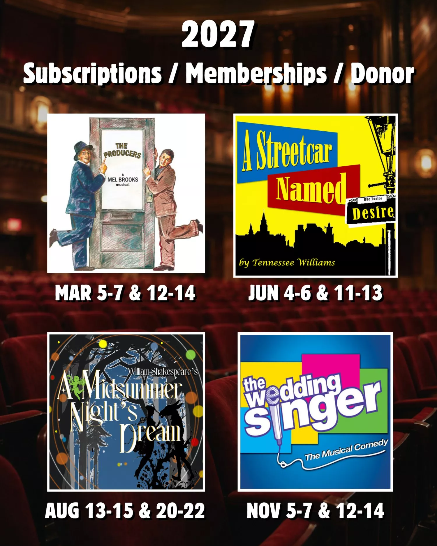 2027 Subscription/Membership/Donor image