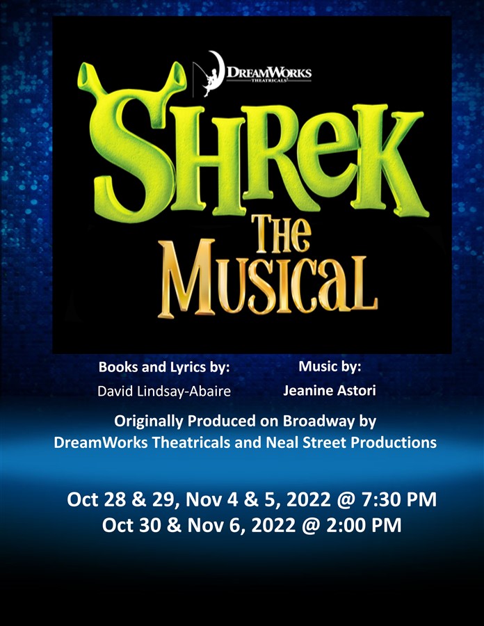Get Information and buy tickets to Shrek The Musical (Oct 28-30 & Nov 4-6, 2022) on Stage Crafters Community Theatre