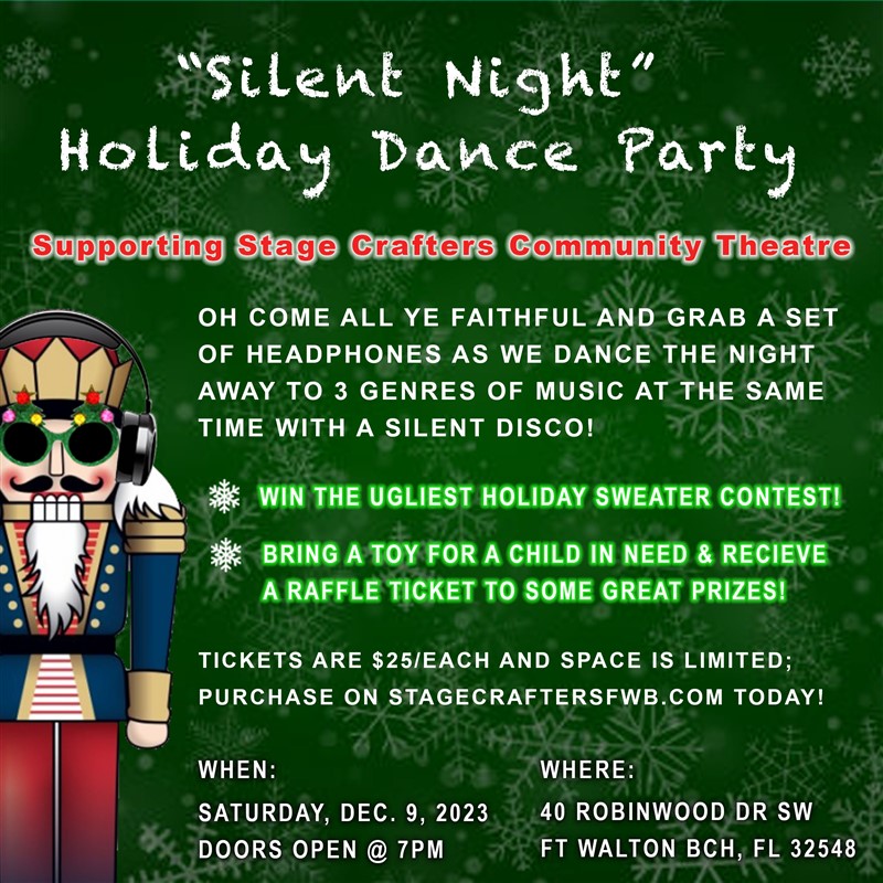 Get Information and buy tickets to "Silent Night" Holiday Dance Party  on Stage Crafters Community Theatre