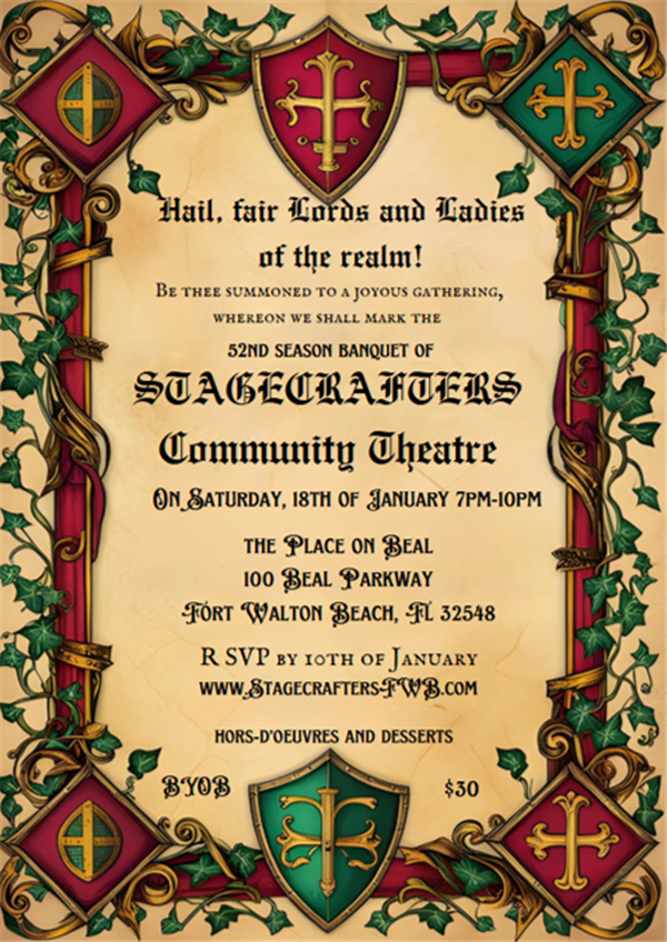 Get Information and buy tickets to Annual Awards Banquet  on Stage Crafters Community Theatre