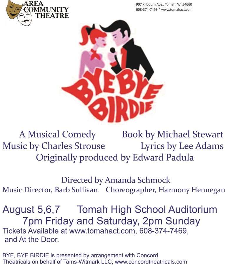 Get Information and buy tickets to BYE BYE BIRDIE A Musical Comedy by Michael Stewart on tomahact.com