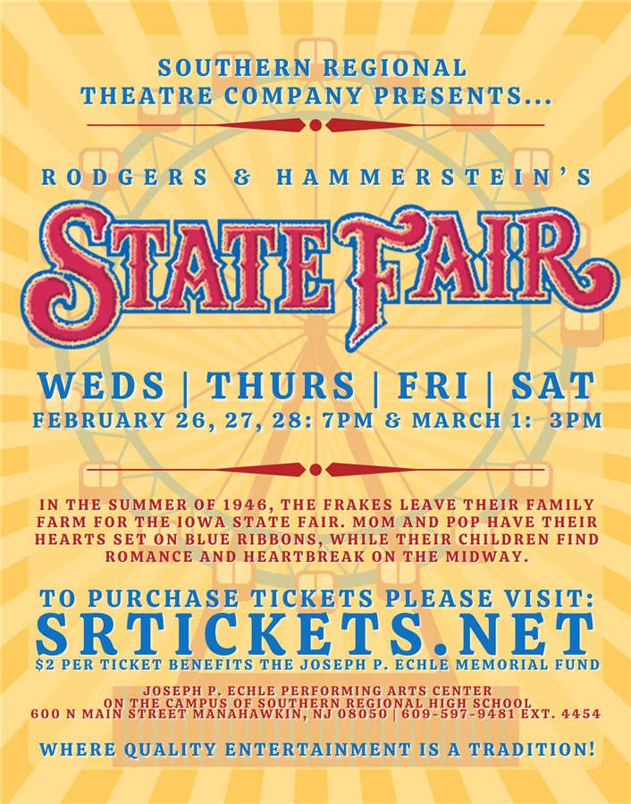 Get Information and buy tickets to WED | SRTC Presents "State Fair"  on Southern Regional