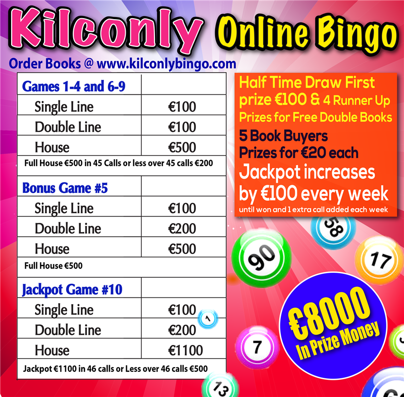 Kilconly Bingo Friday 14th May 2021