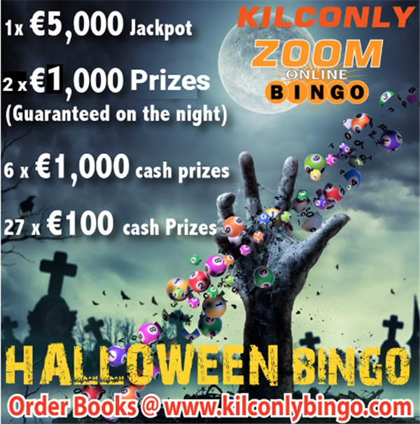 Get Information and buy tickets to Thursday 24th Oct Kilconly Halloween Bingo on kilconlybingo com