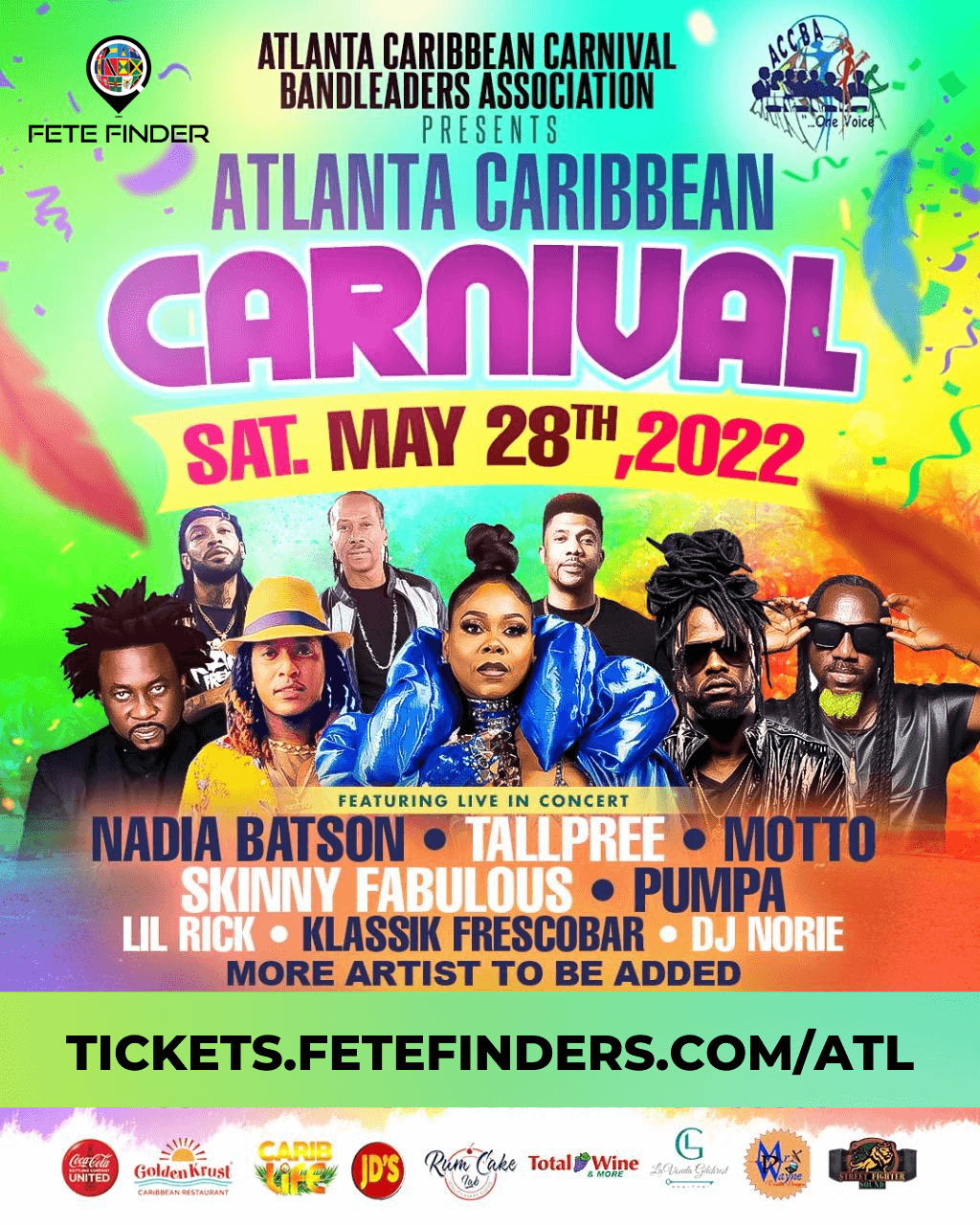 ATLANTA CARIBBEAN CARNIVAL 2022  on May 28, 10:00@Central Park - Buy tickets and Get information on www.fetefinders.com tickets.fetefinders.com