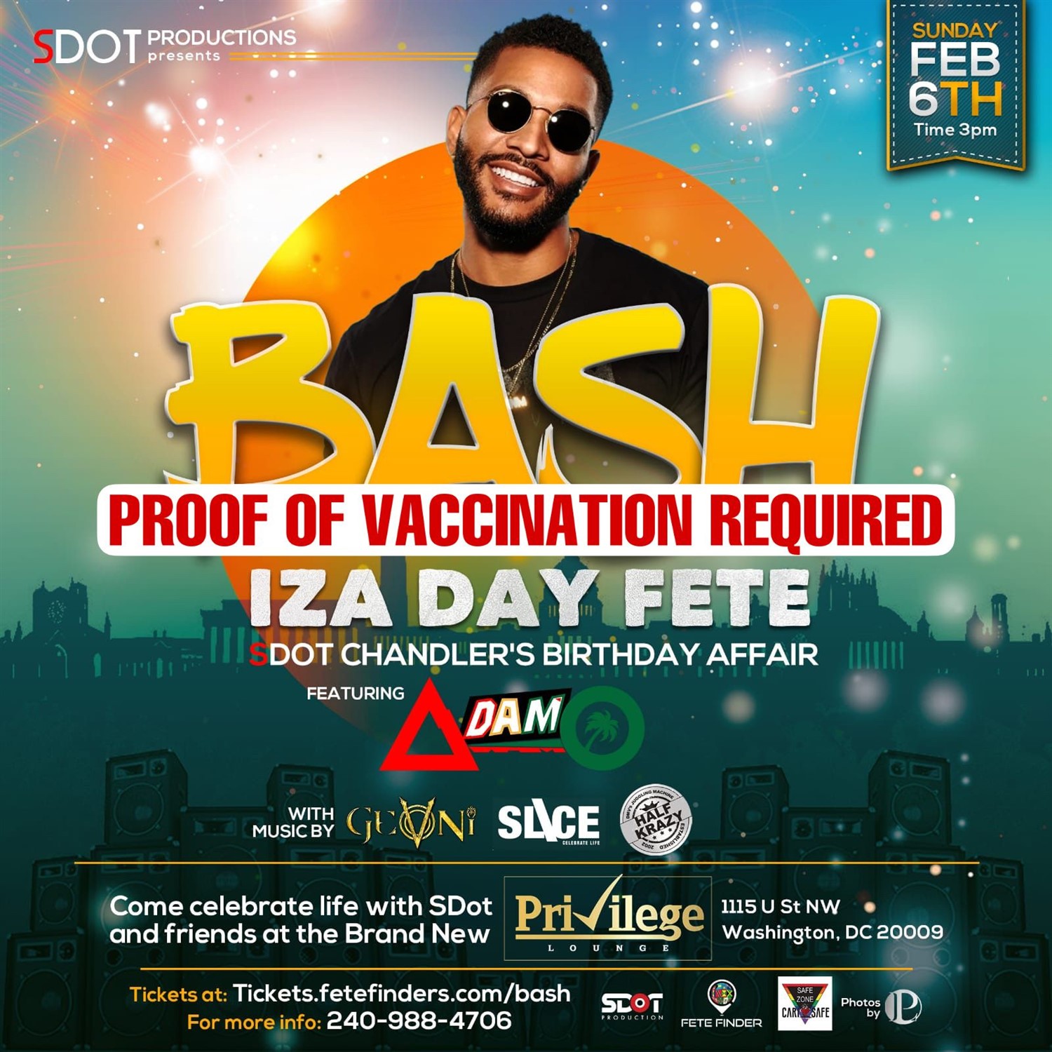 BASH IZA DAY FETE on feb. 06, 15:00@Privilege Lounge - Buy tickets and Get information on www.fetefinders.com tickets.fetefinders.com