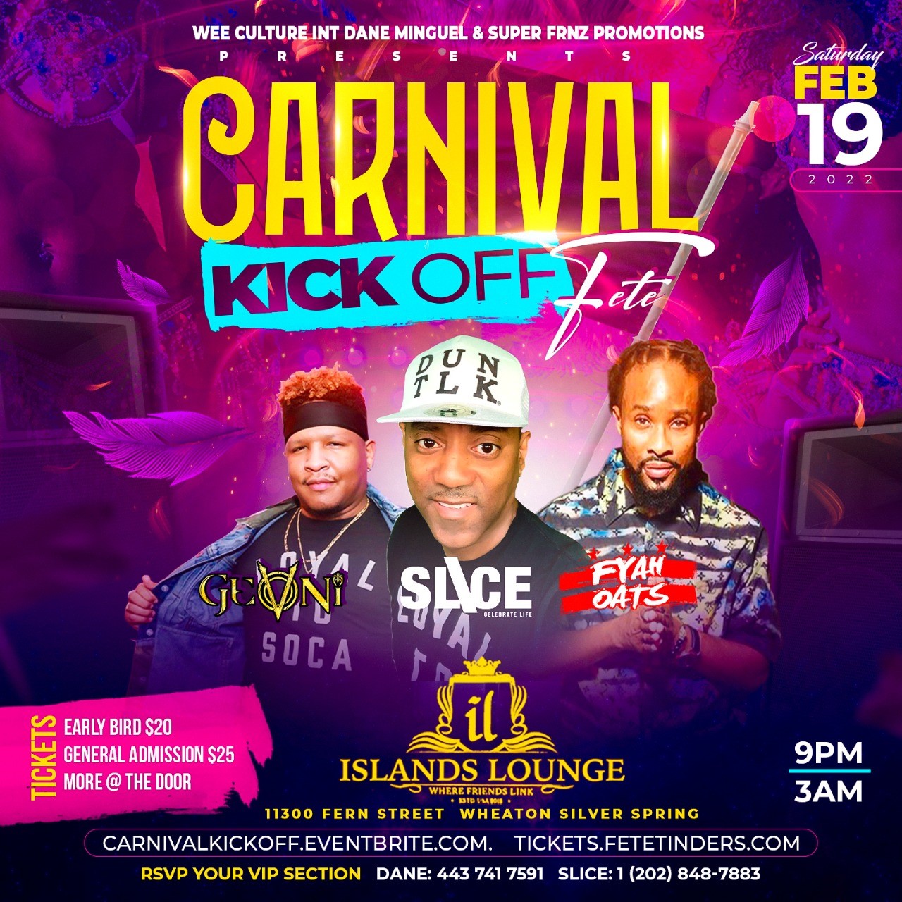 Carnival Kickoff  on feb. 19, 21:00@Islands Lounge - Buy tickets and Get information on www.fetefinders.com tickets.fetefinders.com