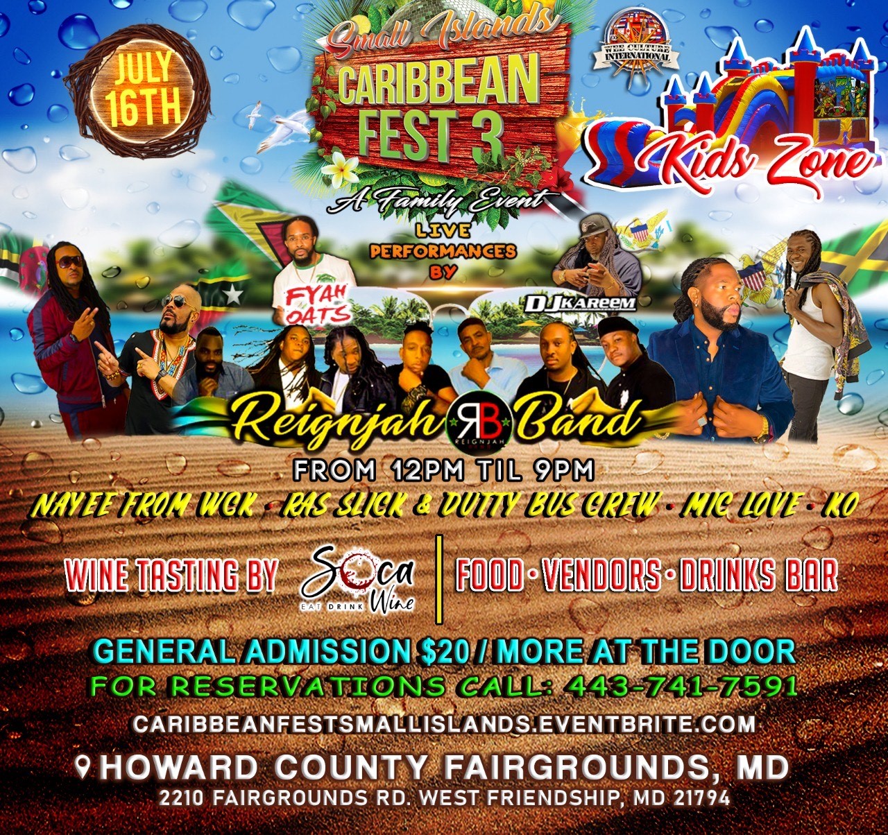 Small Islands Caribbean Fest  on Jul 16, 12:00@Howard County Fairgrounds - Buy tickets and Get information on www.fetefinders.com tickets.fetefinders.com