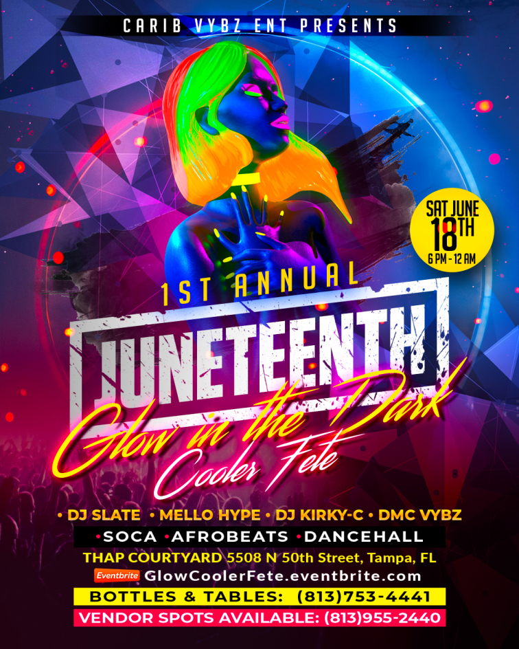 1st Annual Juneteenth Glow in the Dark Cooler Fete  on Jun 18, 18:00@THAP Courtyard - Buy tickets and Get information on www.fetefinders.com tickets.fetefinders.com