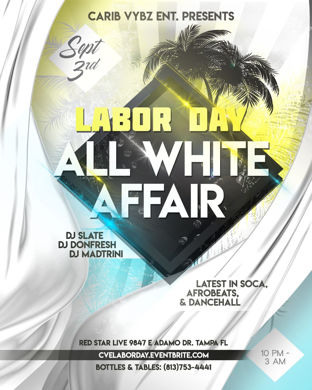 Labor Day All White Affair  on sep. 03, 22:00@Red Star Live - Buy tickets and Get information on www.fetefinders.com tickets.fetefinders.com