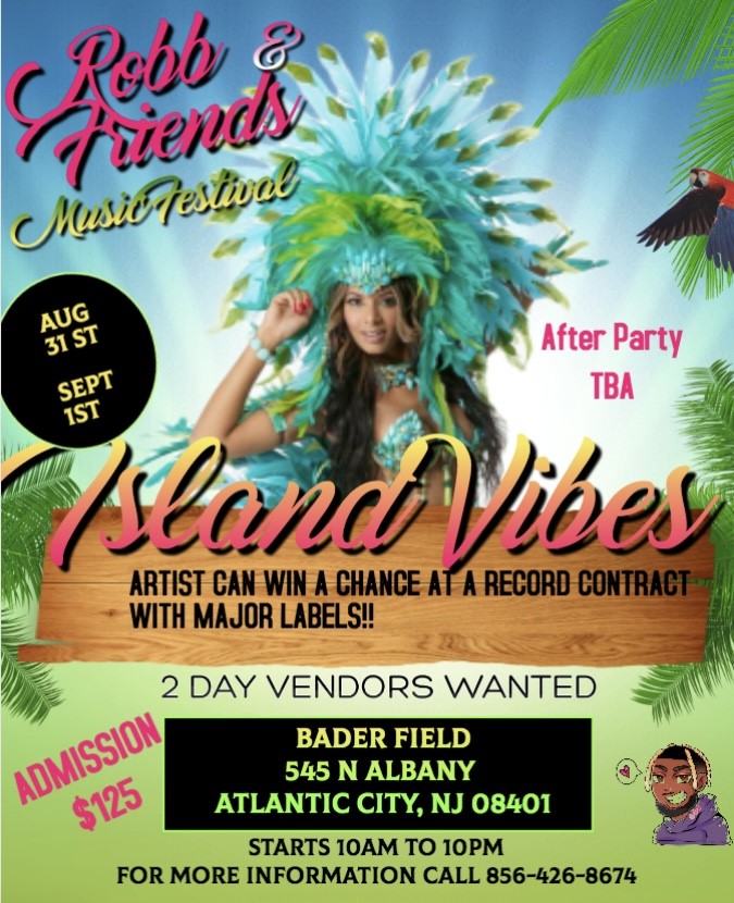 Robb & Friends Music Festival Island Vibes on sep. 01, 08:00@Bader Field - Buy tickets and Get information on www.fetefinders.com tickets.fetefinders.com