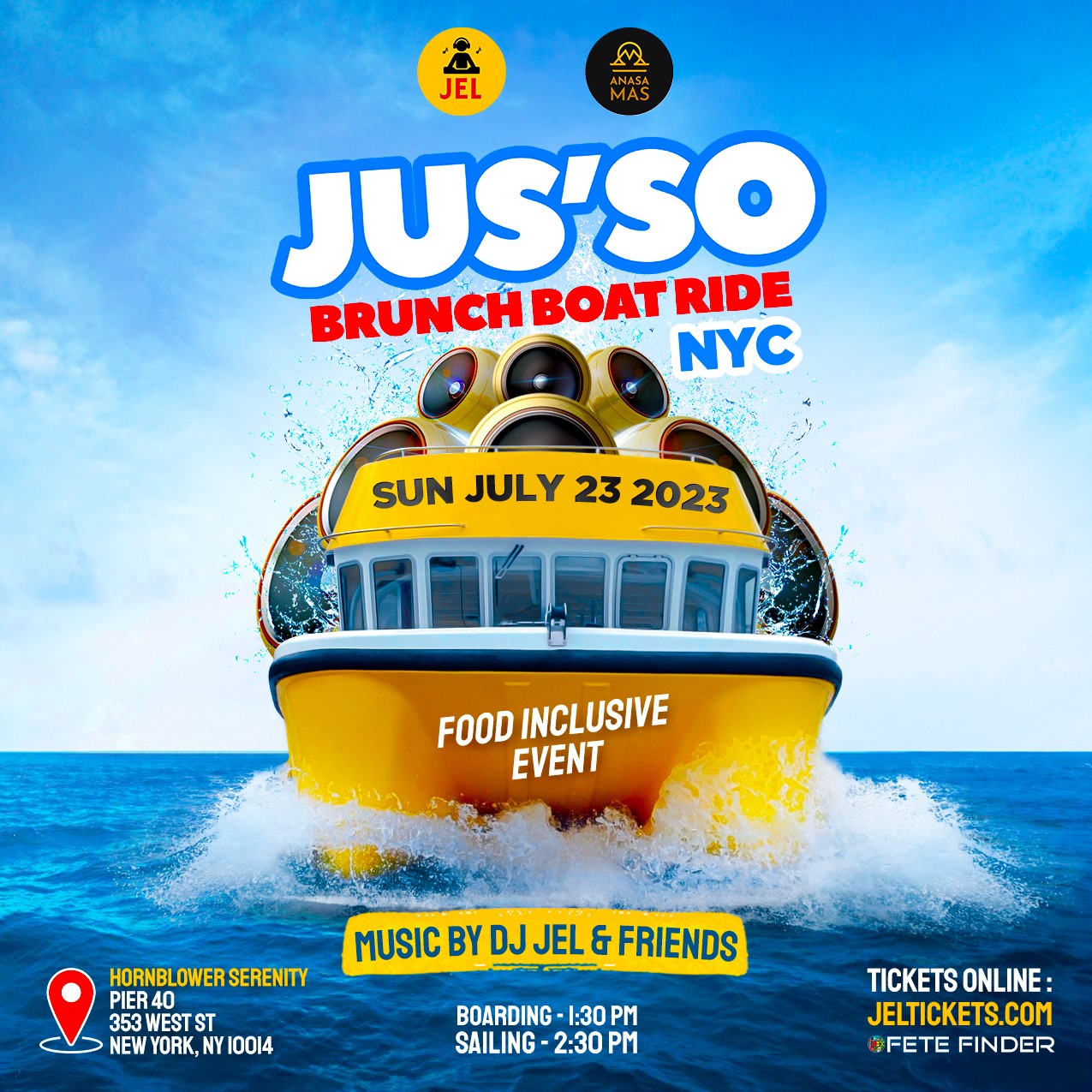 DJ JEL - Jus'So Brunch Boatride NYC 2023 image
