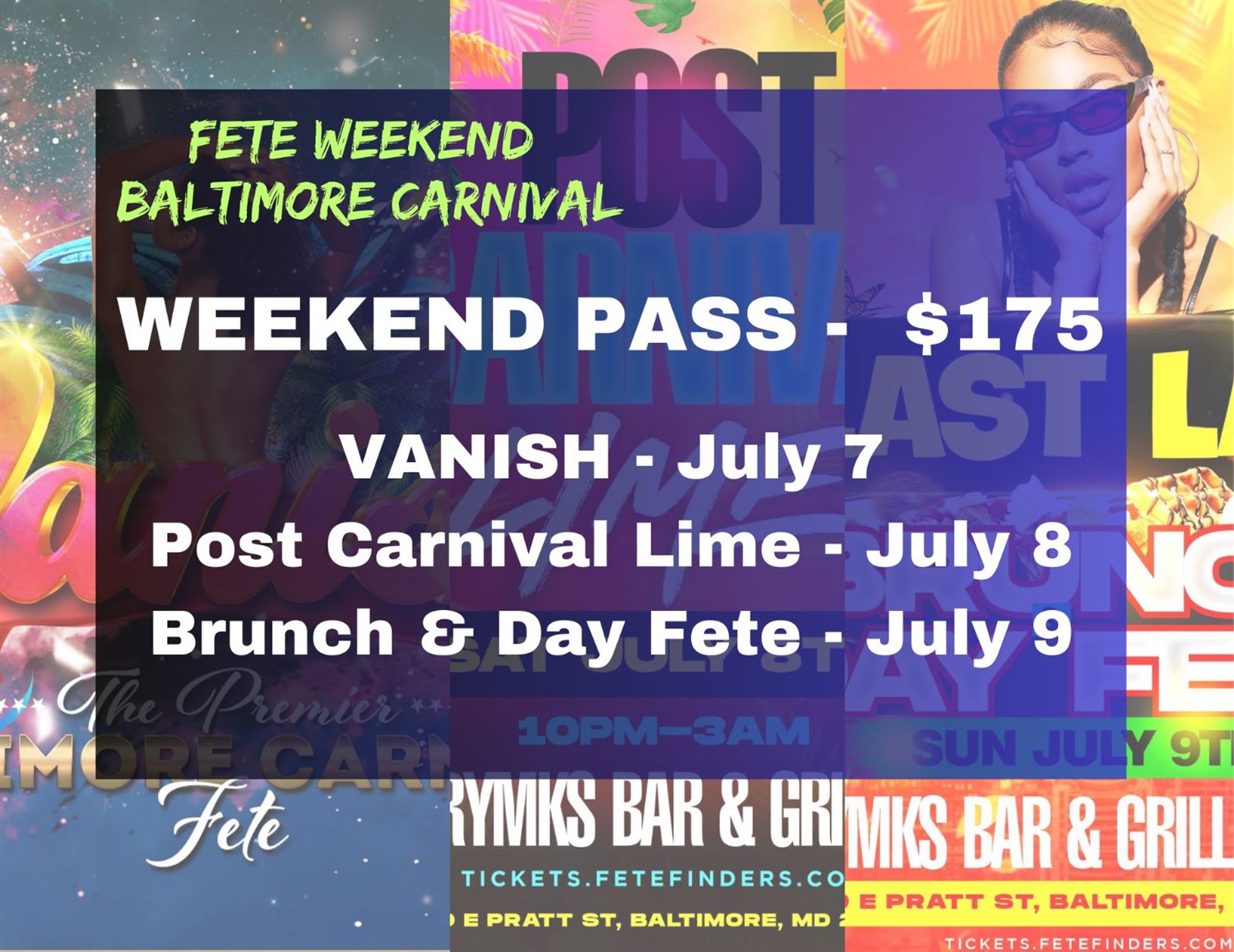 Fete Weekend Baltimore on Jul 07, 21:00@RYMKS Bar and Lounge - Buy tickets and Get information on www.fetefinders.com tickets.fetefinders.com