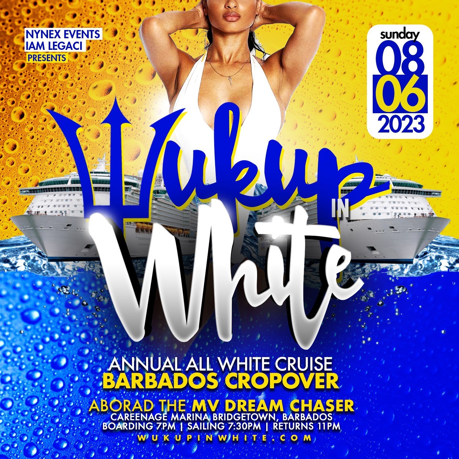 WUK UP IN WHITE The Annual All White Boat Ride · Barbados Crop Over 2023 image