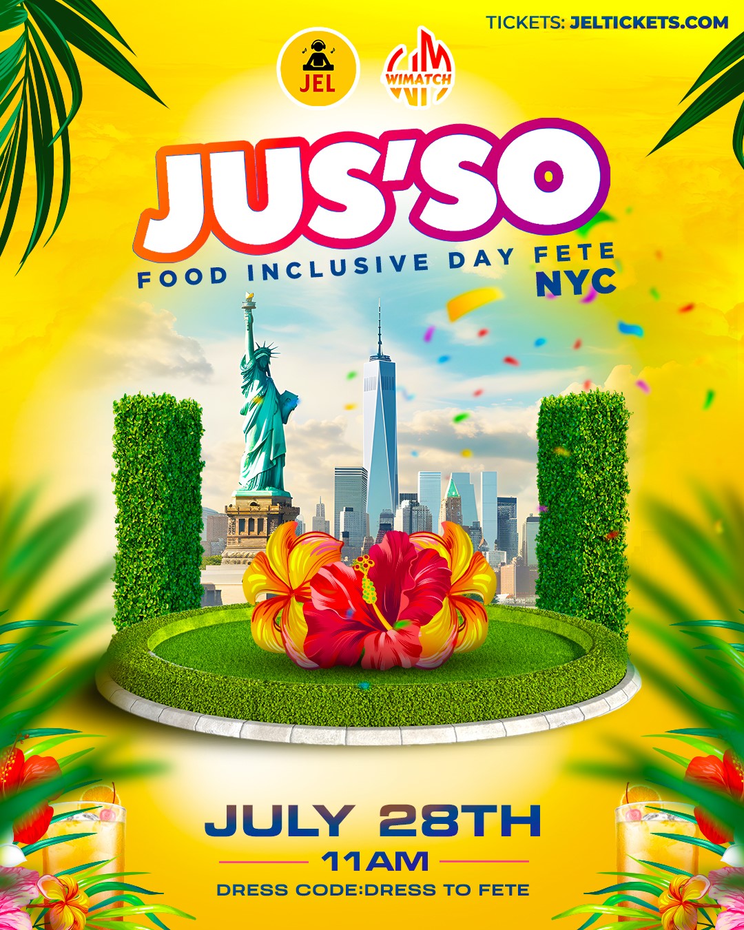 DJ JEL - Jus'so Day Fete NYC 2024  on jul. 28, 10:00@TBA - Compra entradas y obtén información enwww.fetefinders.com tickets.fetefinders.com