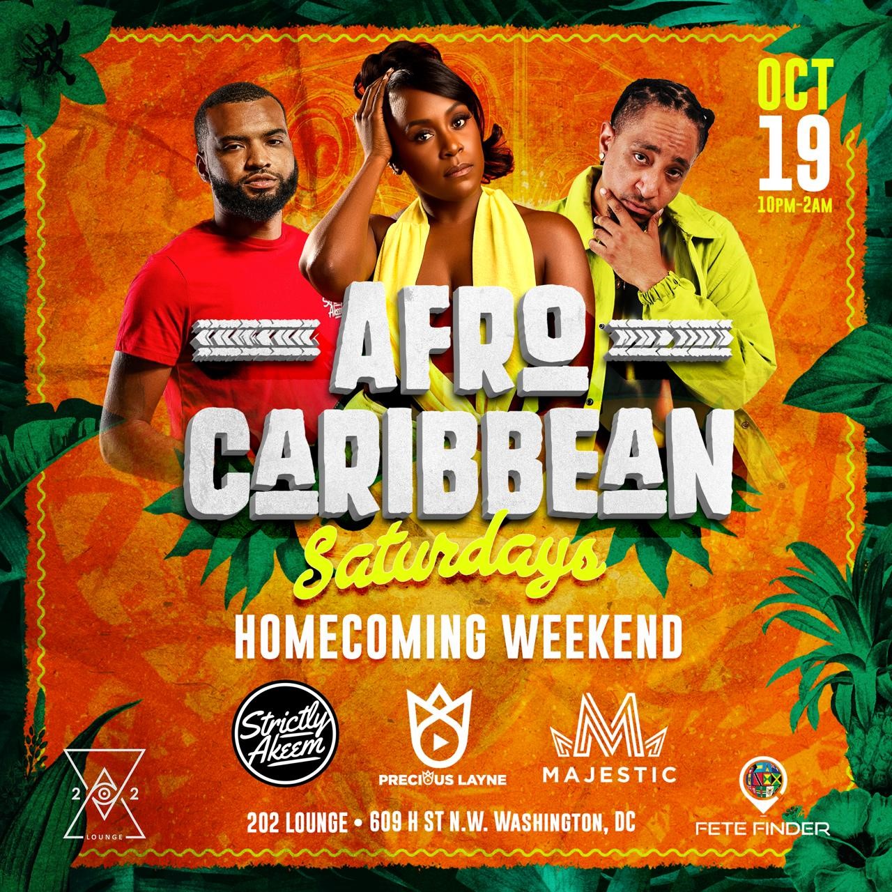 Get information & buy tickets to Afro-caribbean Saturdays Miami Carnival return Fete/HU Home coming on Oct 19, 22:00 @202 lounge | www.fetefinders.com