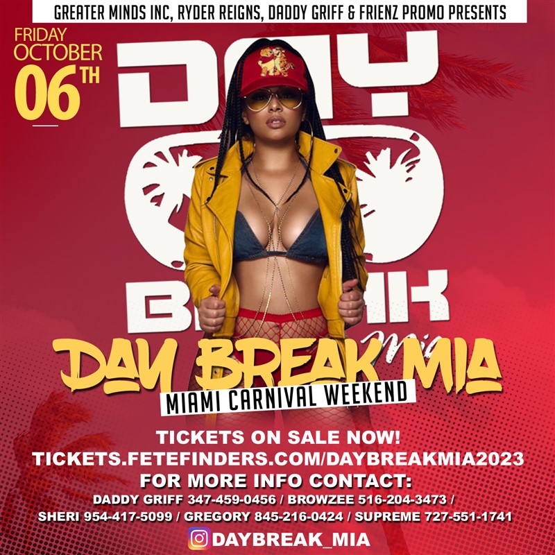 Get Information and buy tickets to Daybreak Miami 2023  on www.fetefinders.com