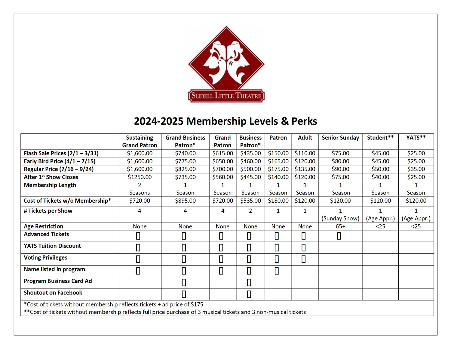 2024 - 2025 SLT Main Stage Season Pass image