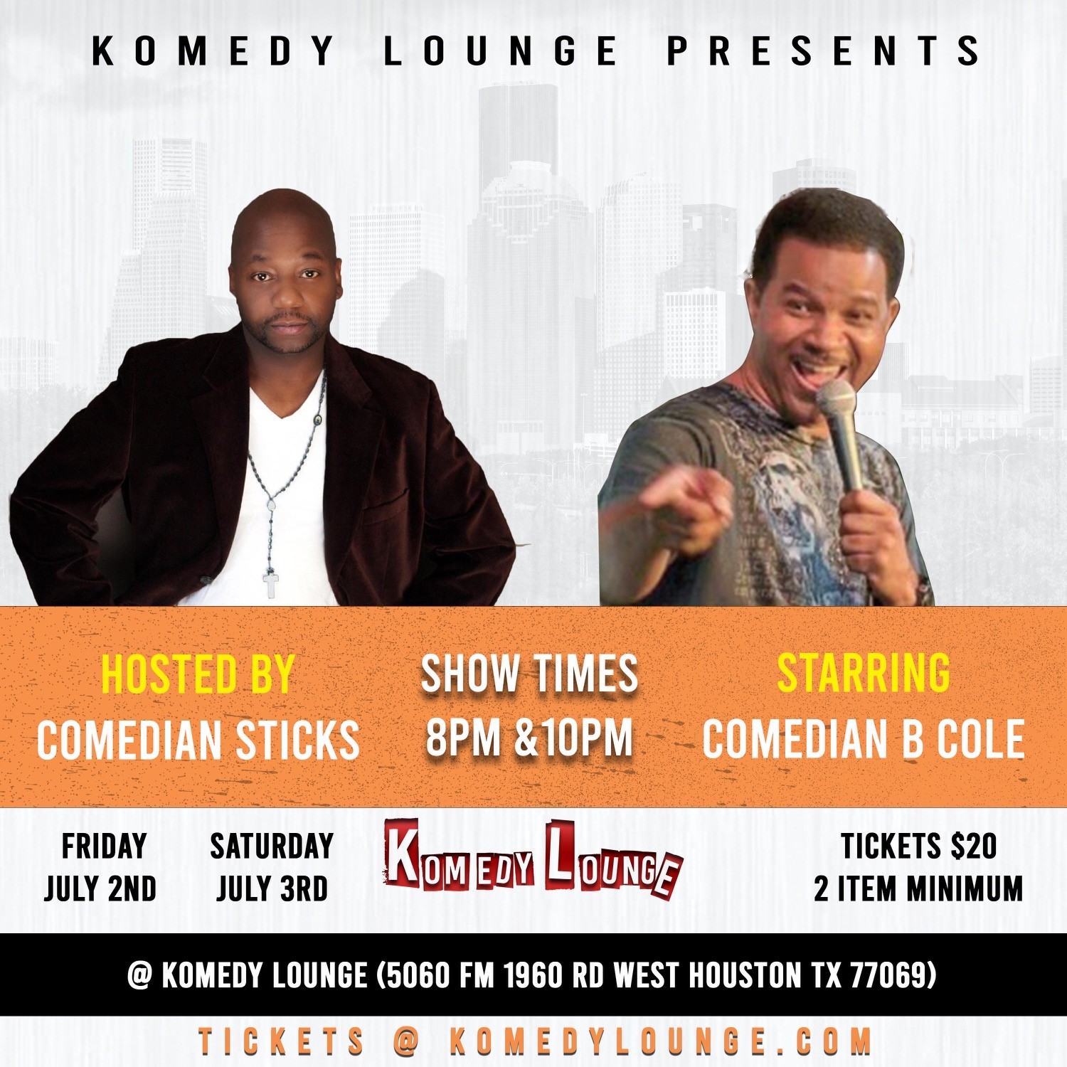 Comedian B Cole Saturday image