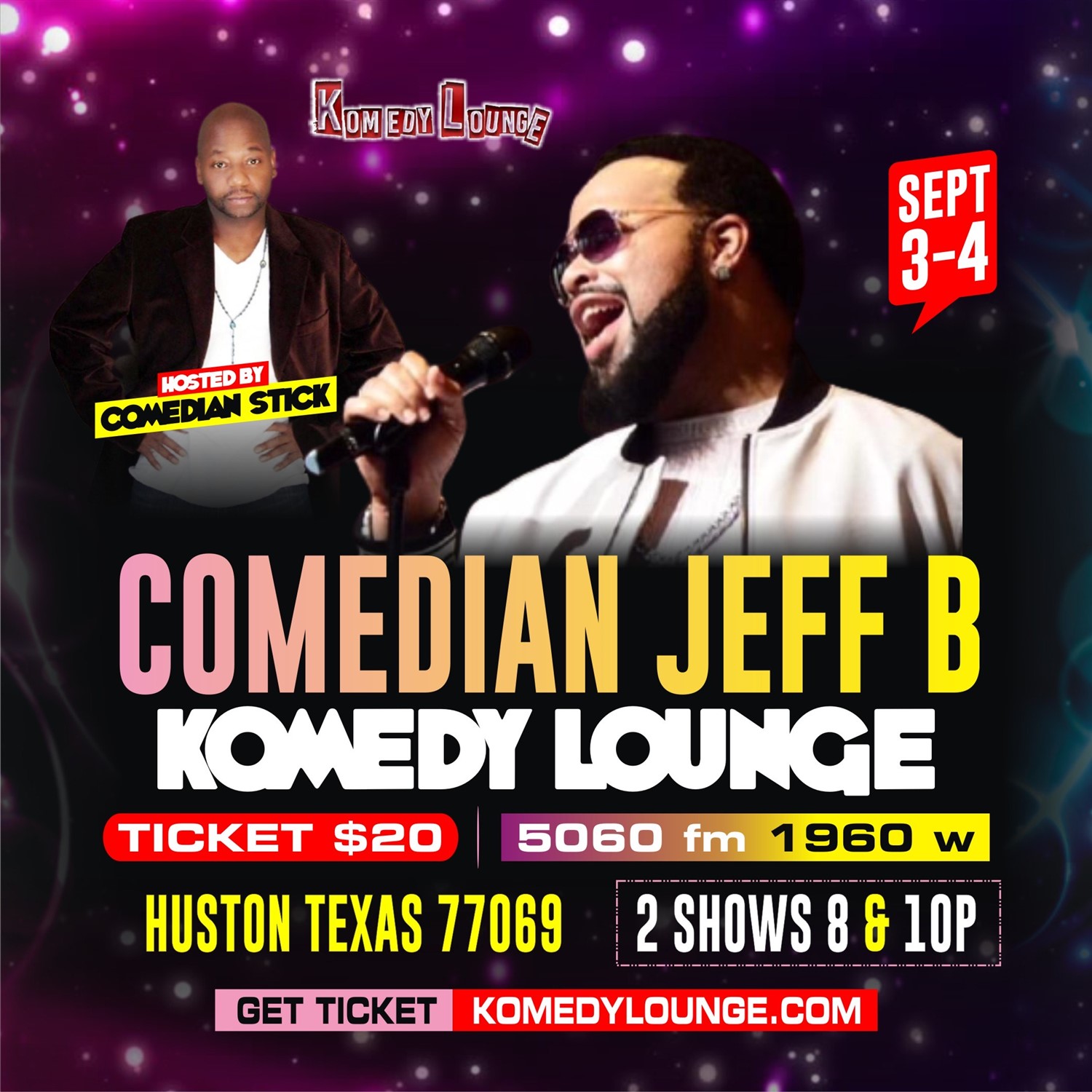 Comedian Jeff B 8pm image