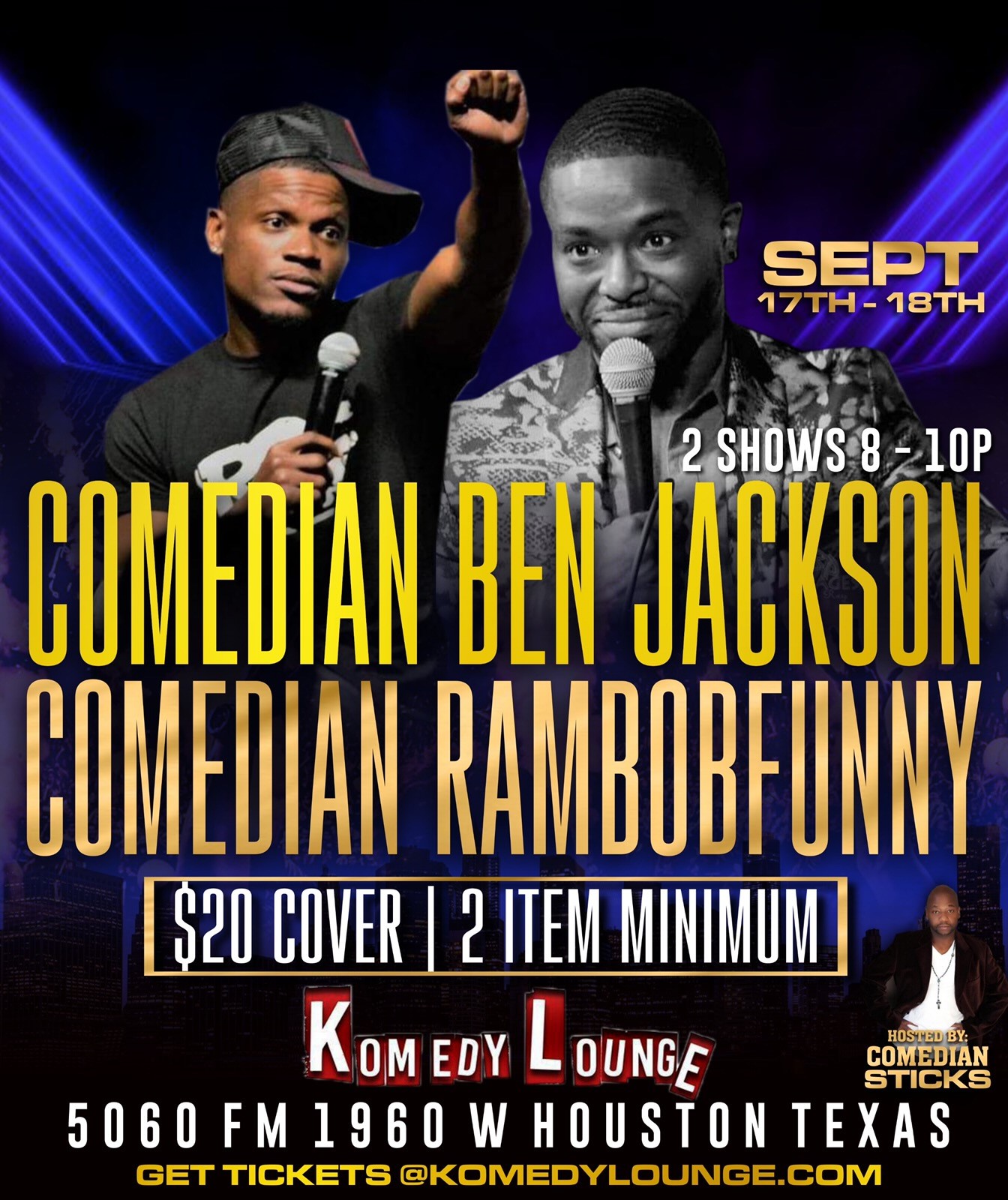Comedian Ben Jackson & Rambo Funny 8pm image